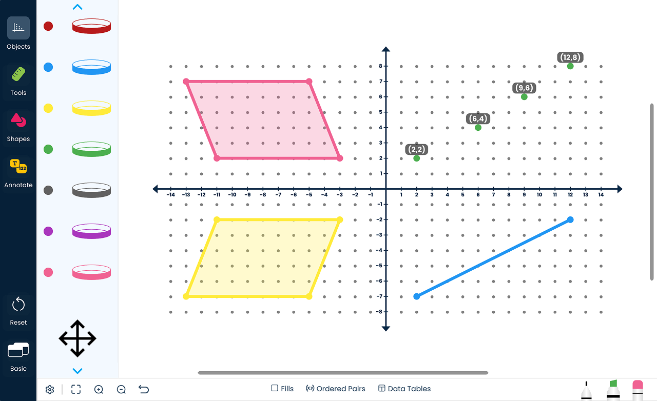 Virtual XY Coordinate Plane | XY Axis Pegboard | Brainingcamp